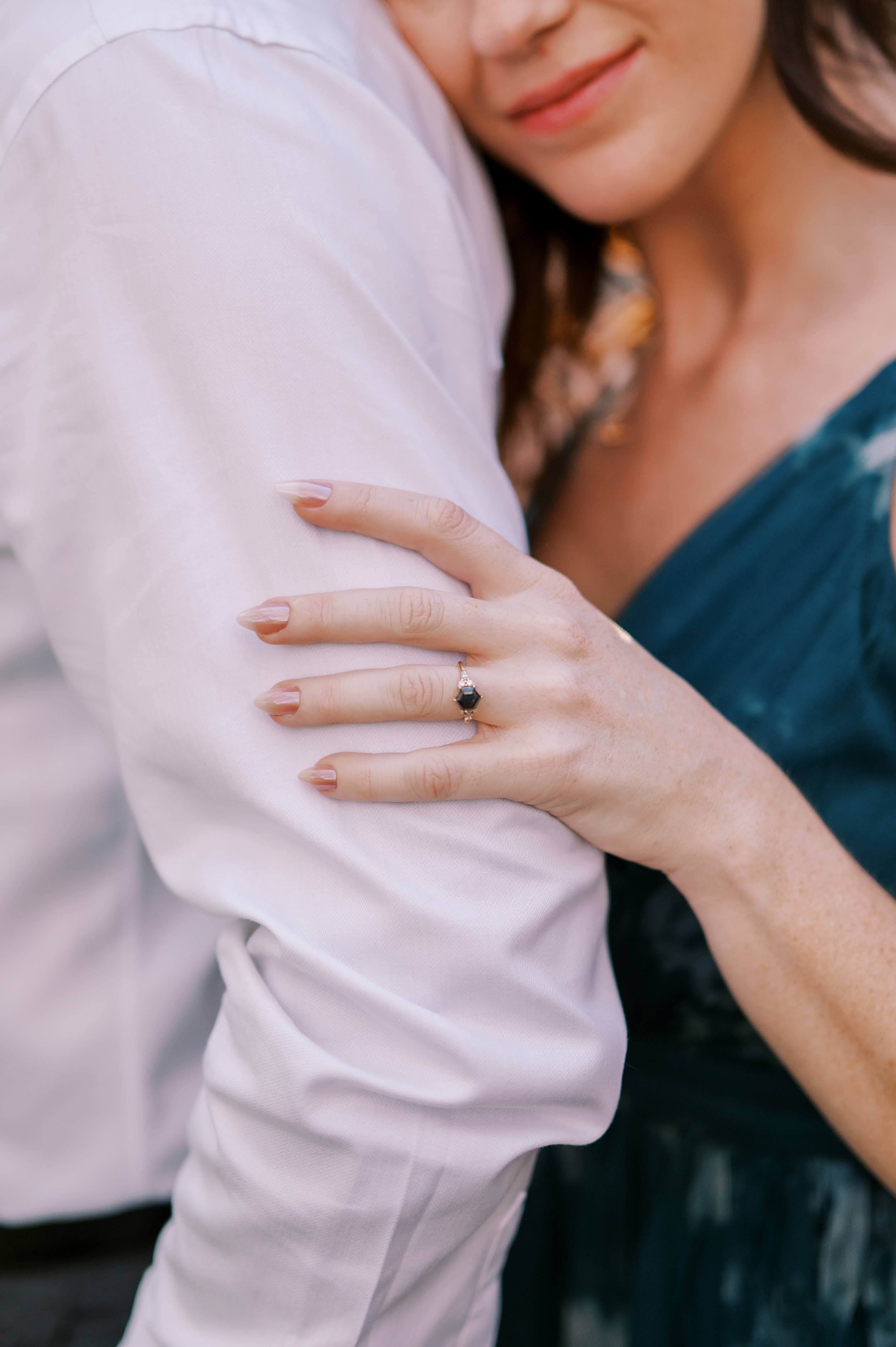 Engagement ring closeup
